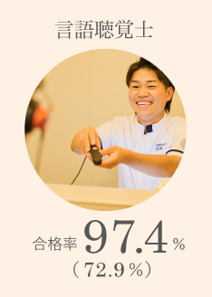 言語聴覚士 合格率97.4%