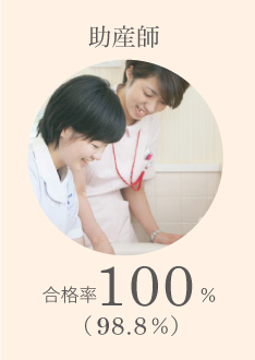 助産師 合格率100%